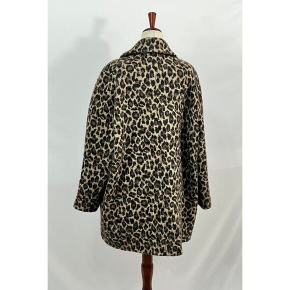 SEZANE Sz 44 12 Andrew Leopard Print Coat Jacket - Picture 7 of 10